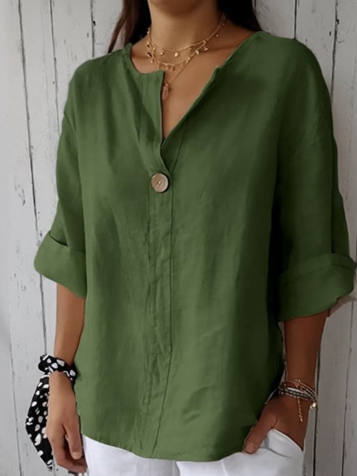 Jessa™ – Casual V-Neck Blouse