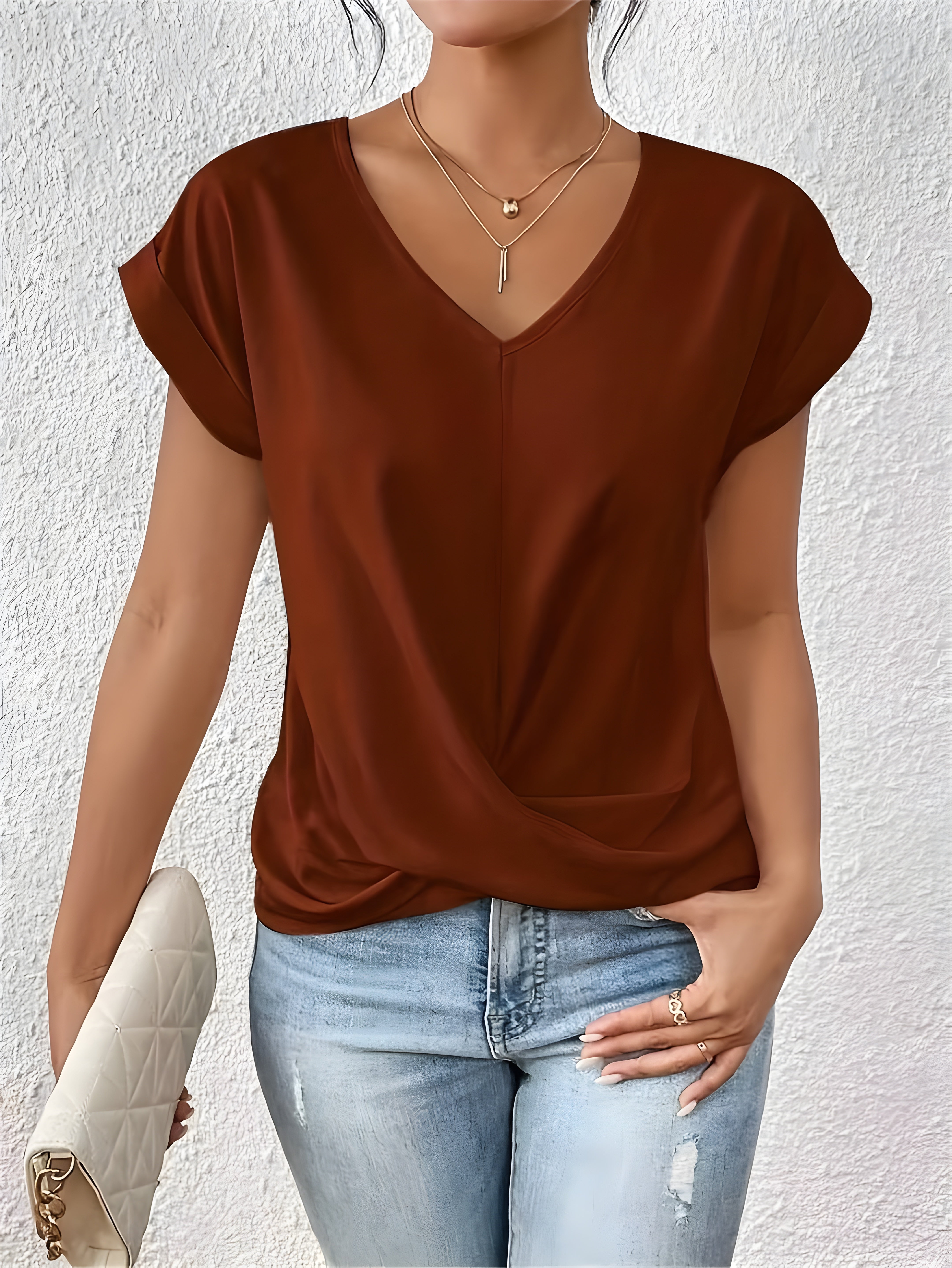 Maia™ – Twist Front V-Neck Top