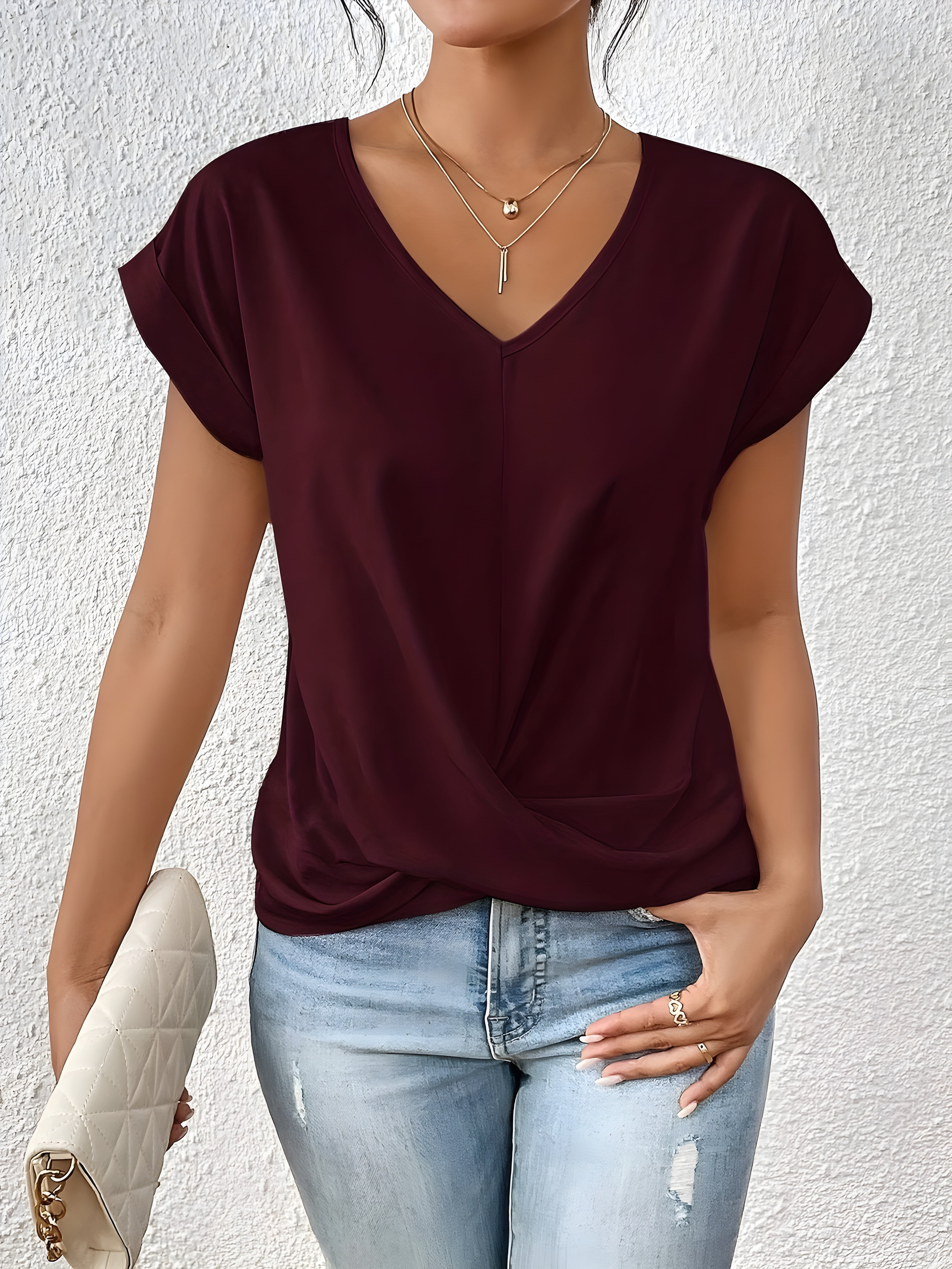 Maia™ – Twist Front V-Neck Top
