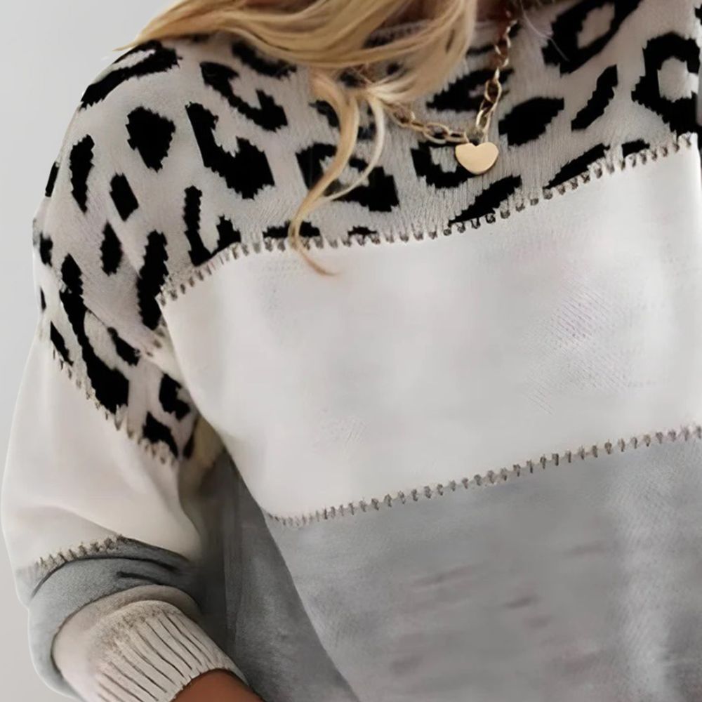 Pascaline™ – Leopard Print Casual Sweater