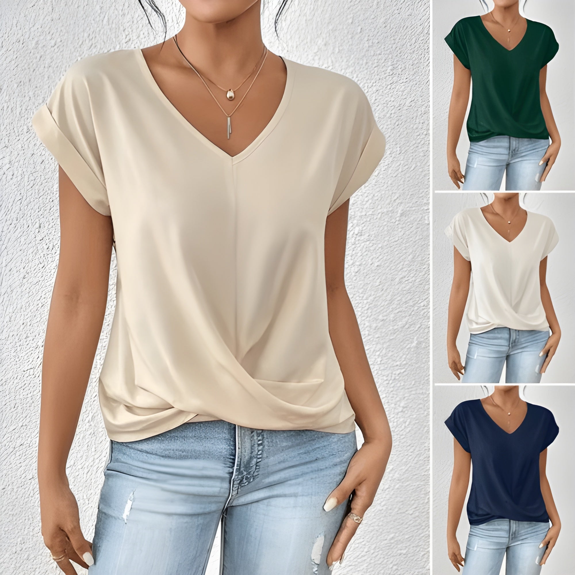 Maia™ – Twist Front V-Neck Top
