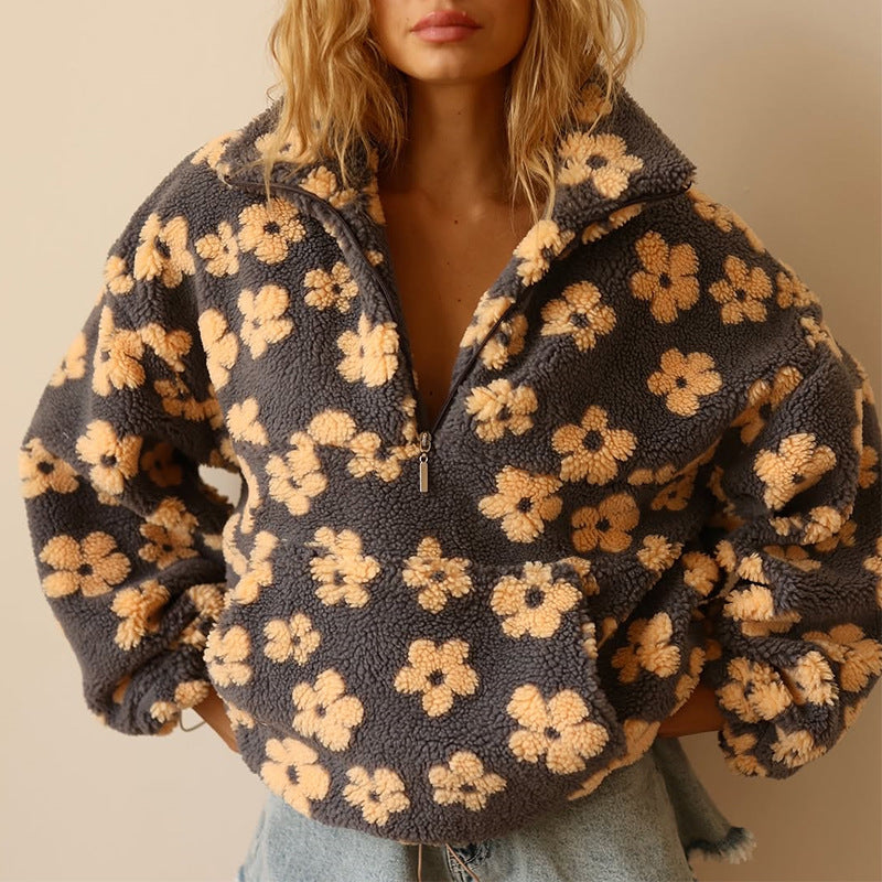 Olivia™ – Trendy Oversized Floral Sweater