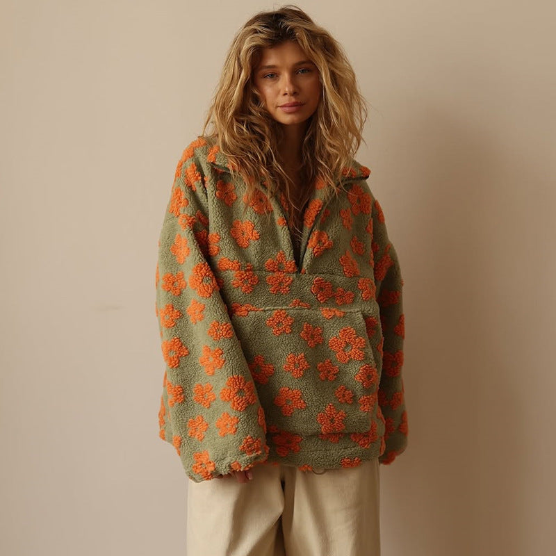 Olivia™ – Trendy Oversized Floral Sweater