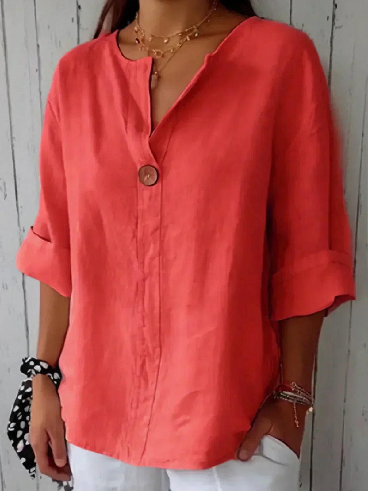 Jessa™ – Casual V-Neck Blouse