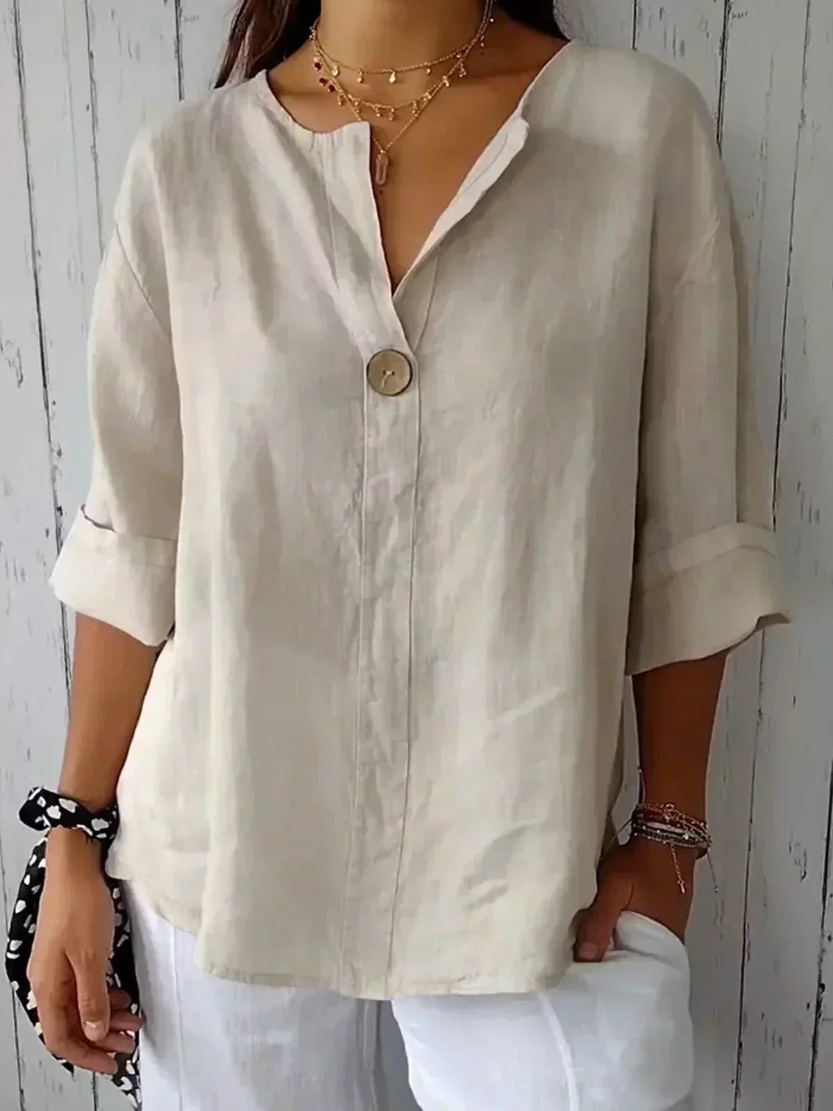 Jessa™ – Casual V-Neck Blouse