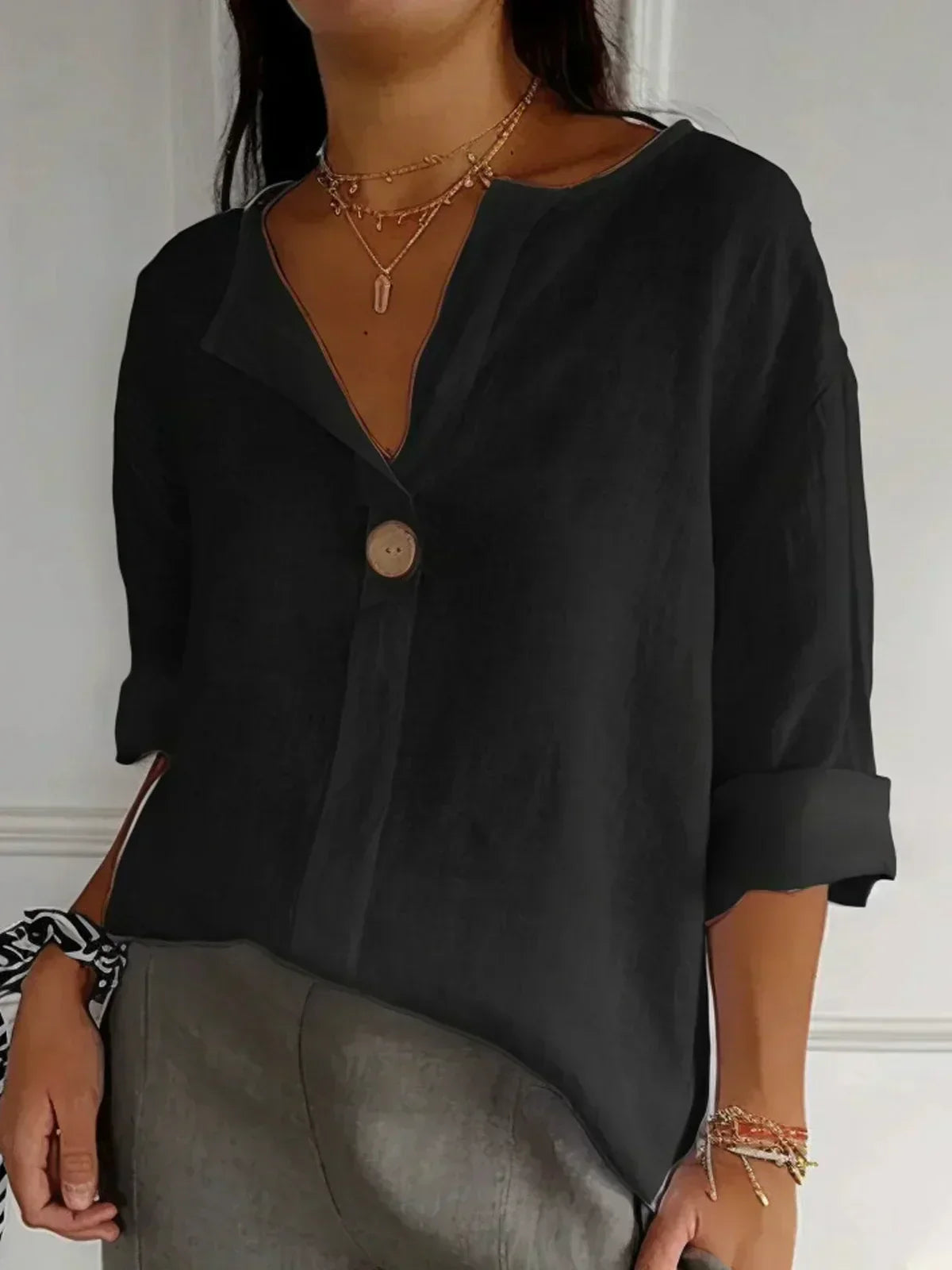 Jessa™ – Casual V-Neck Blouse