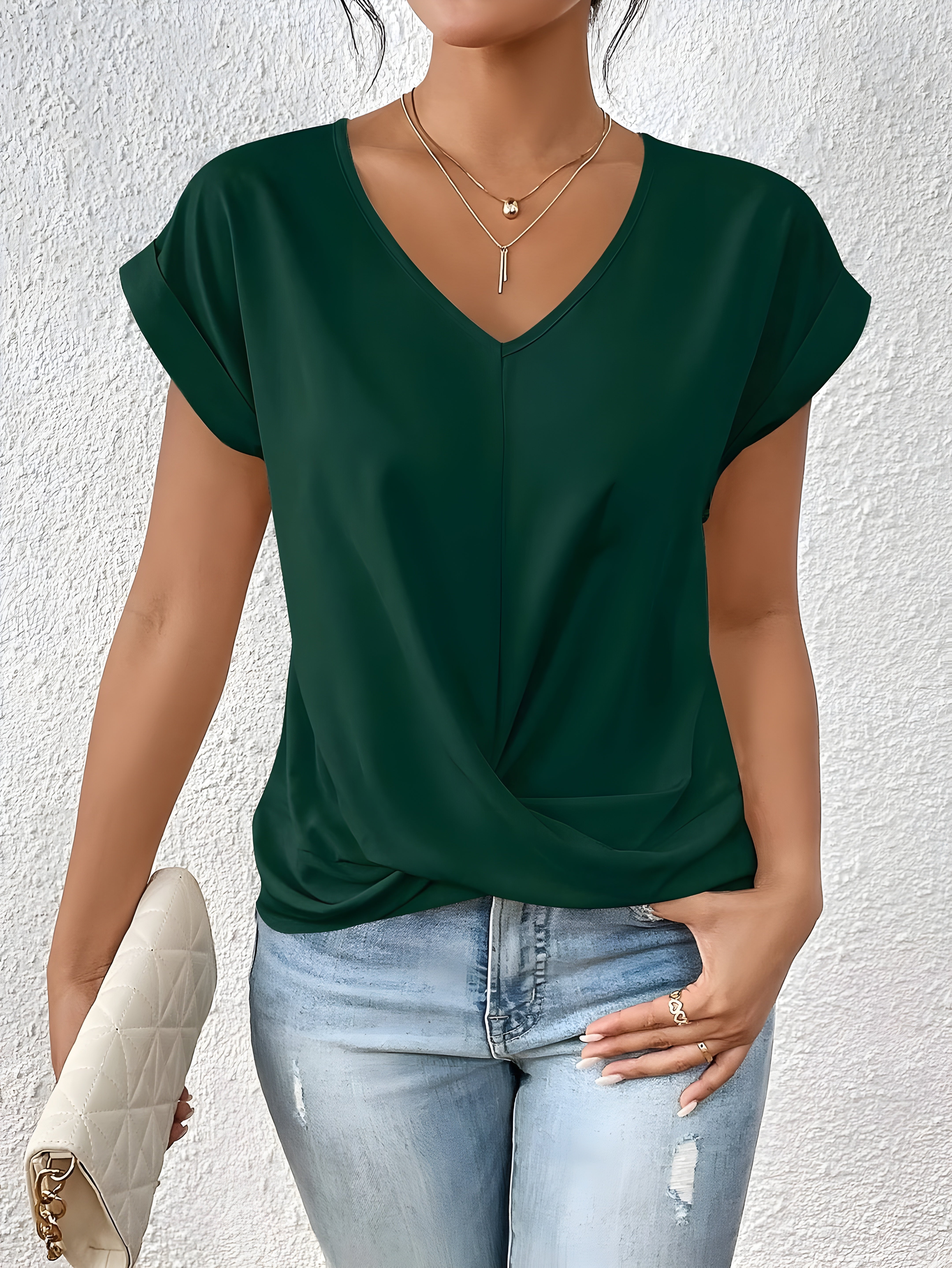 Maia™ – Twist Front V-Neck Top