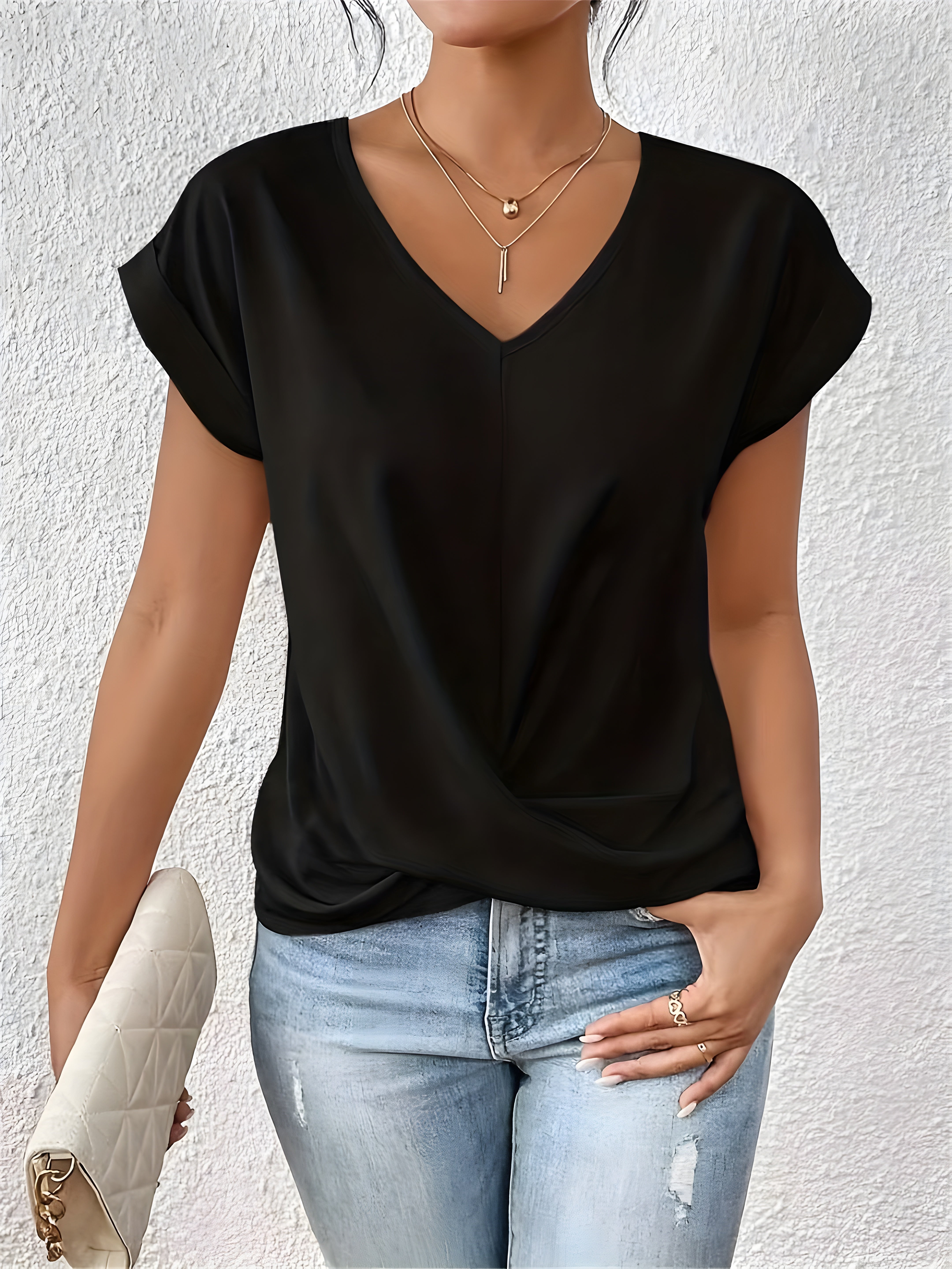 Maia™ – Twist Front V-Neck Top