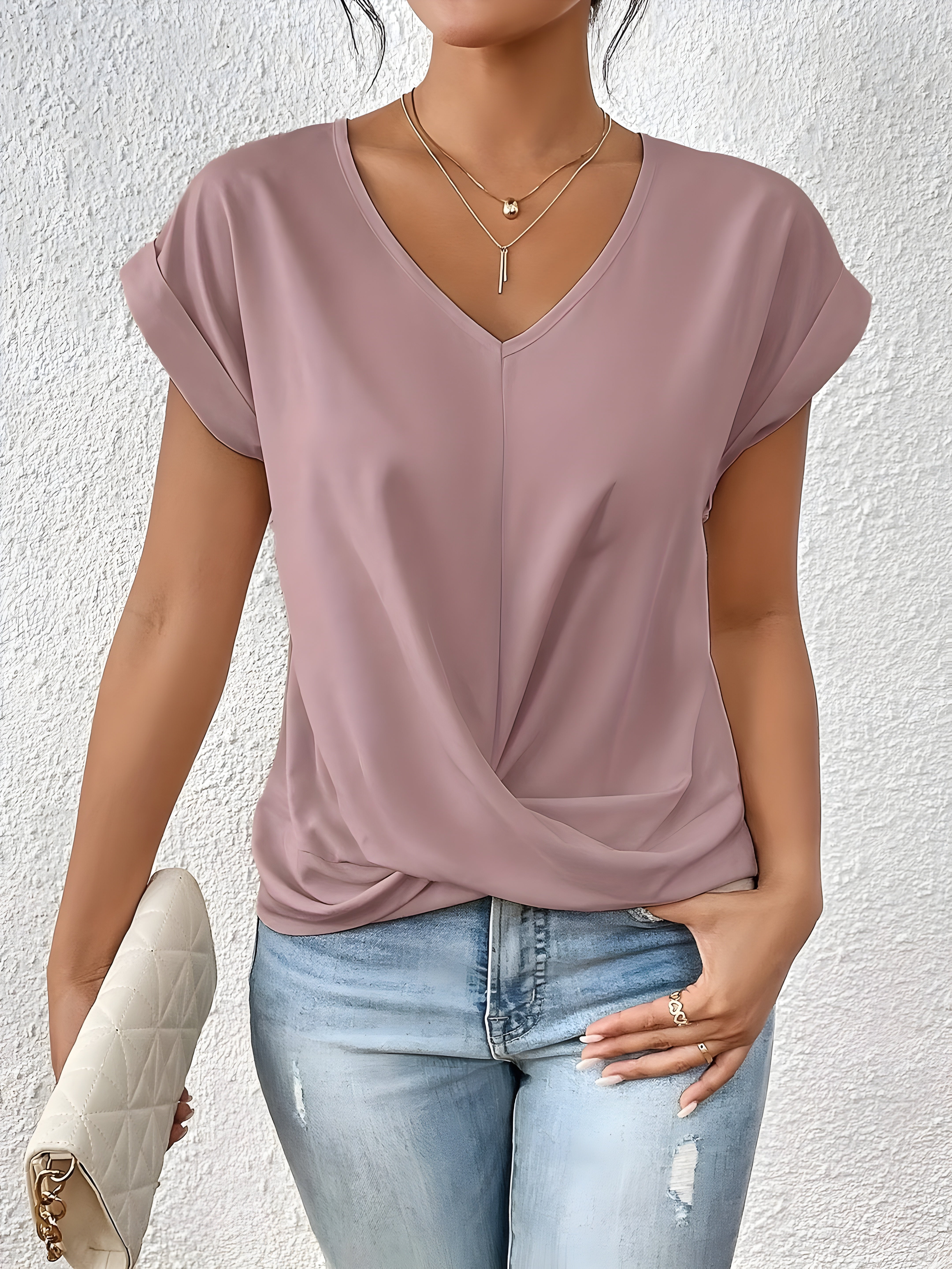 Maia™ – Twist Front V-Neck Top