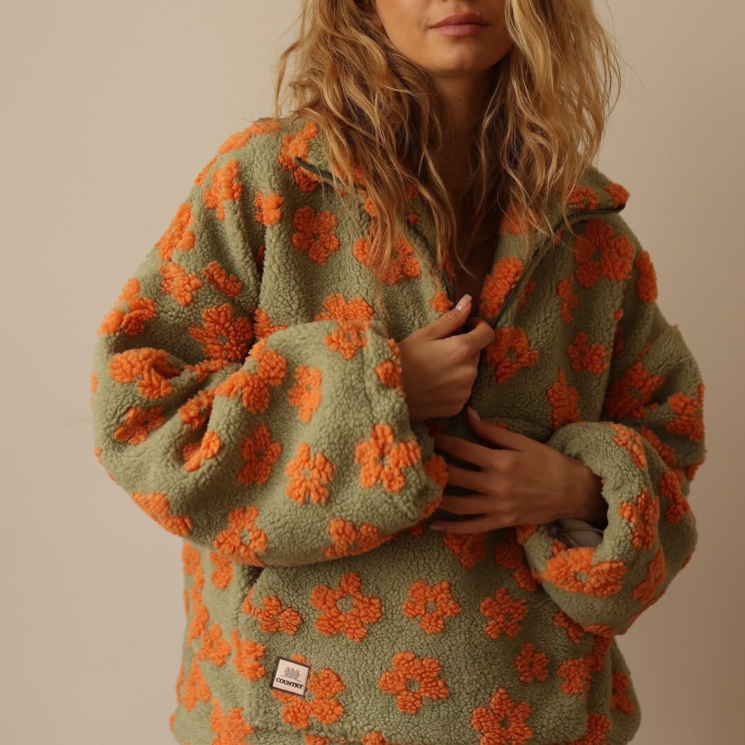 Olivia™ – Trendy Oversized Floral Sweater