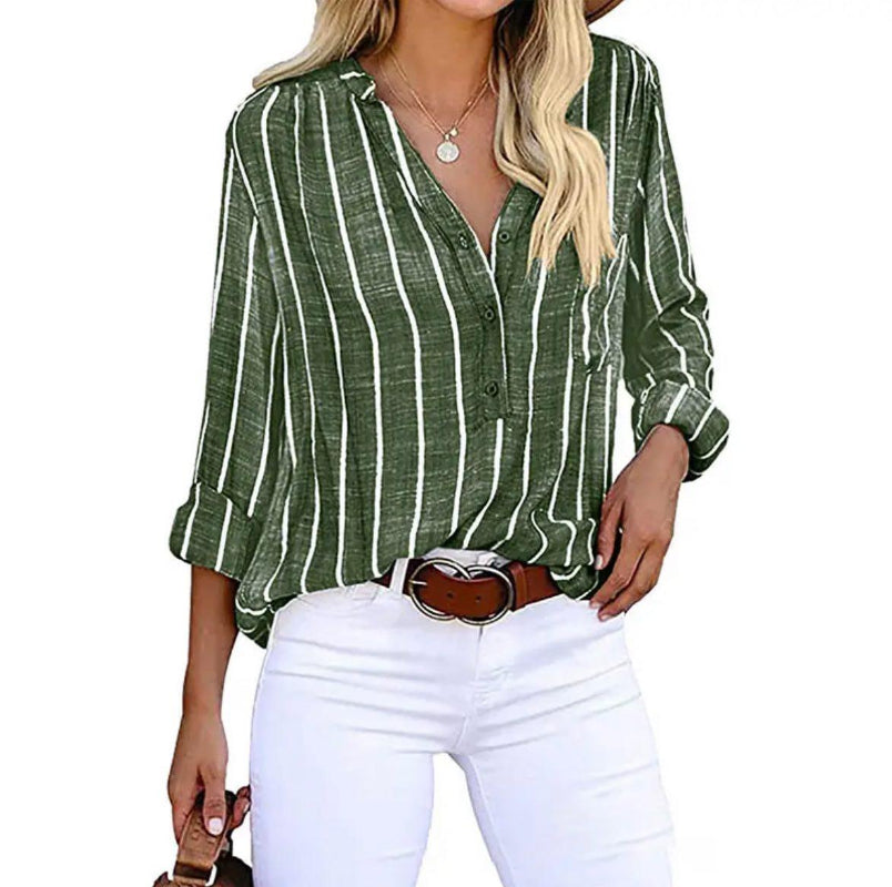 Havisa™ – Striped Casual Blouse