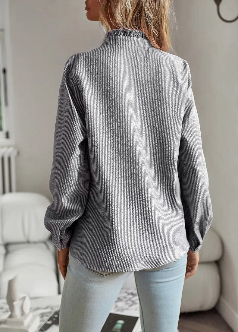 Aurora™ – Ruffle Long Sleeve Shirt