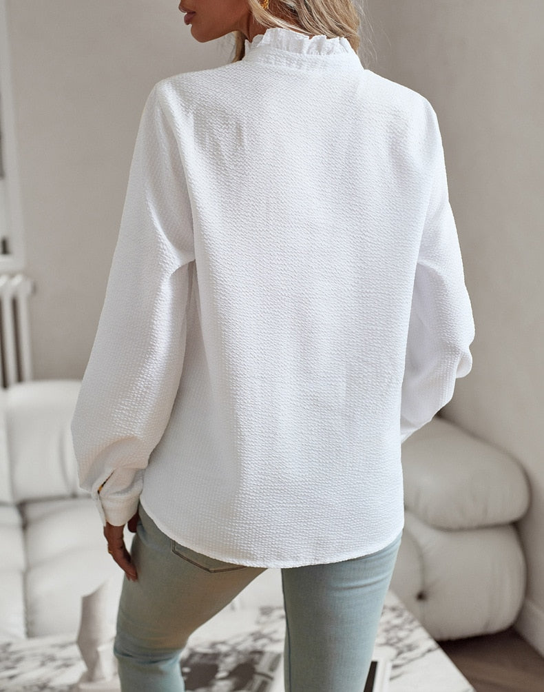Aurora™ – Ruffle Long Sleeve Shirt