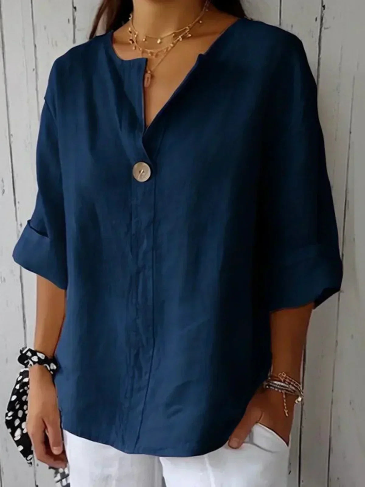 Jessa™ – Casual V-Neck Blouse
