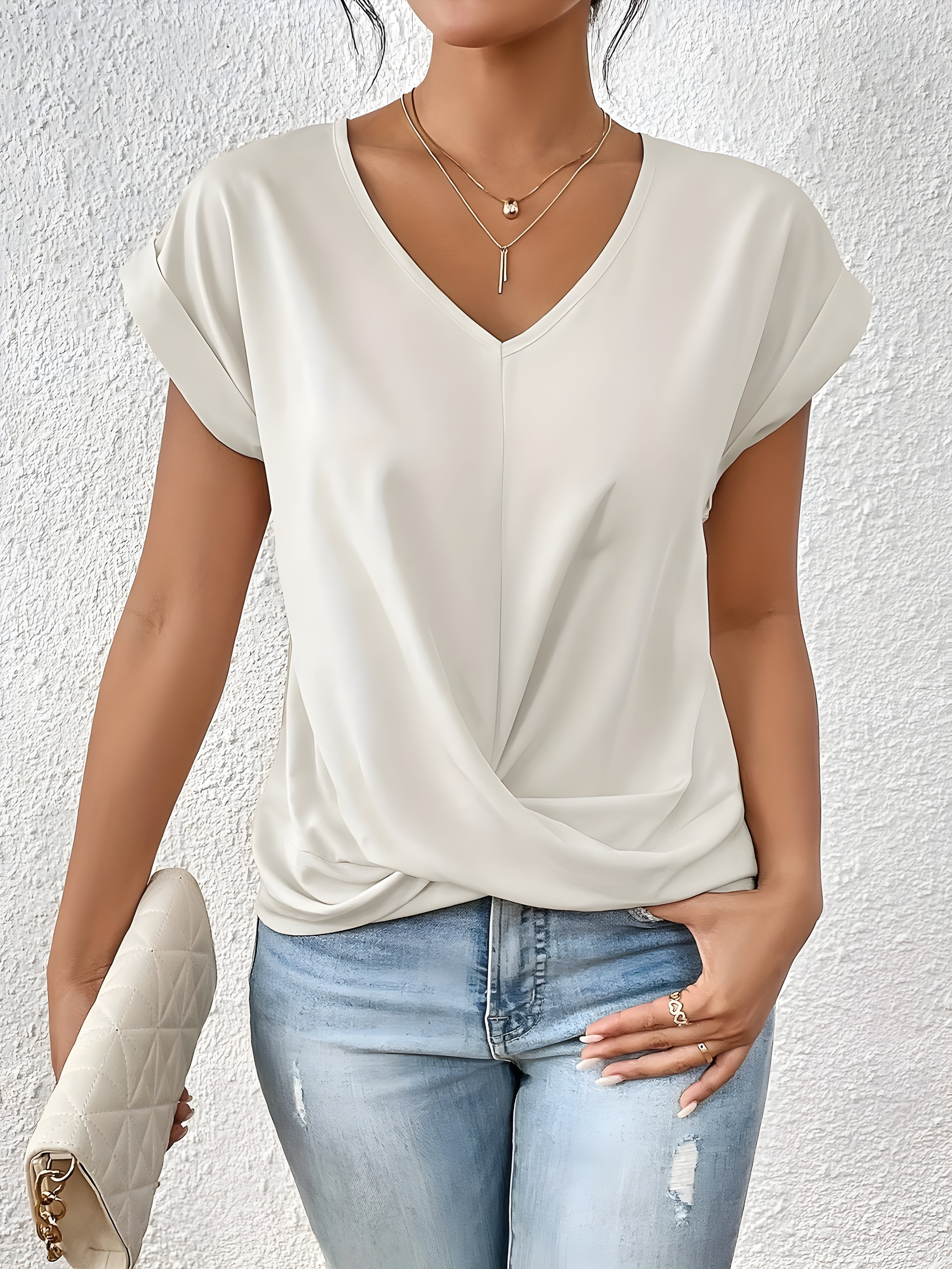 Maia™ – Twist Front V-Neck Top