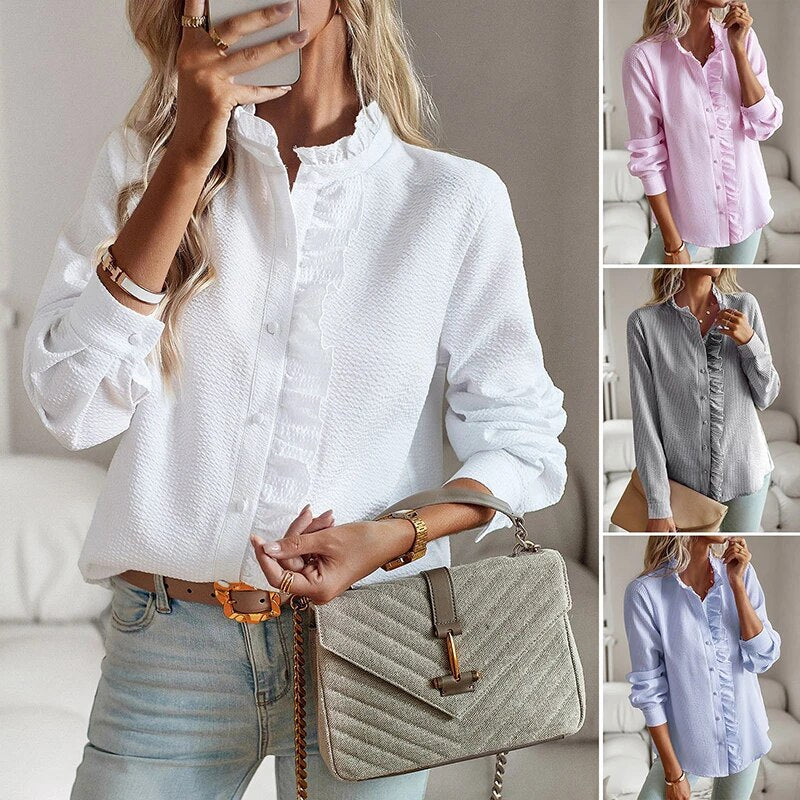 Aurora™ – Ruffle Long Sleeve Shirt